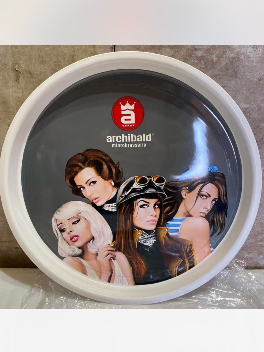 Archibald Gray  Serving Tray with Pin-Up Artwork